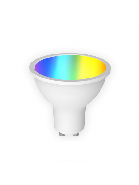 Moes "WB-TD5-RWW-GU10-220-MS" - Ampoule WiFi GU10 couleur RGBW + blanc chaud - Compatible Tuya Smart Life, Alex