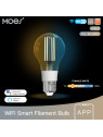 Moes "WB-TDA7-F-E27-MS" - Ampoule WiFi A60 E27 à filament, variable et blanc froid - Compatible Tuya Smart Life, Alexa et Google