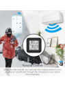 Moes "WR-TY-THR-BK-MS" - Capteur de température et d'humidité WiFi avec écran + contrôleur infrarouge - Compatible Tuya