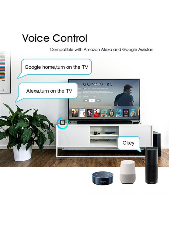 Moes "WR-TY-THR-BK-MS" - Capteur de température et d'humidité WiFi avec écran + contrôleur infrarouge - Compatible Tuya