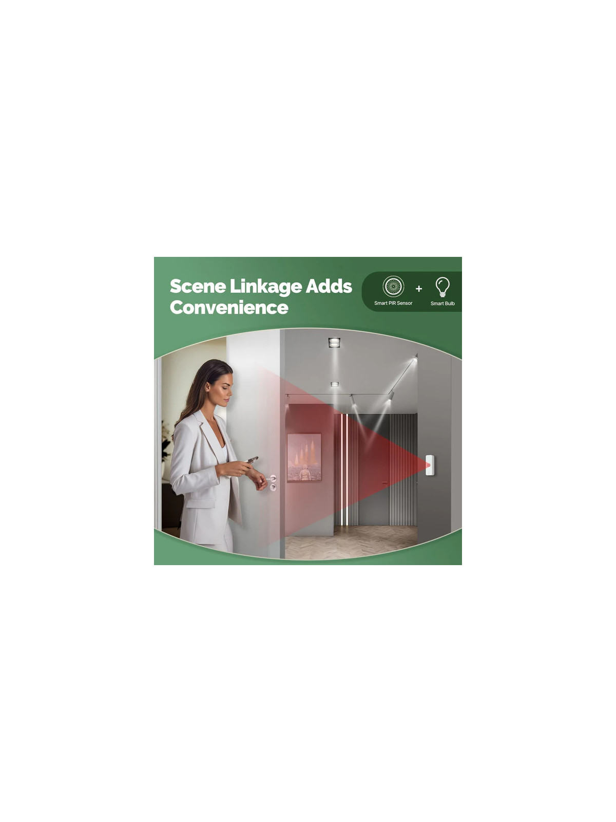 Moes "ZSS-P01-PIR-A-EN" - Détecteur de mouvement PIR ZigBee - Compatible Tuya Smart Life et Lidl Hom