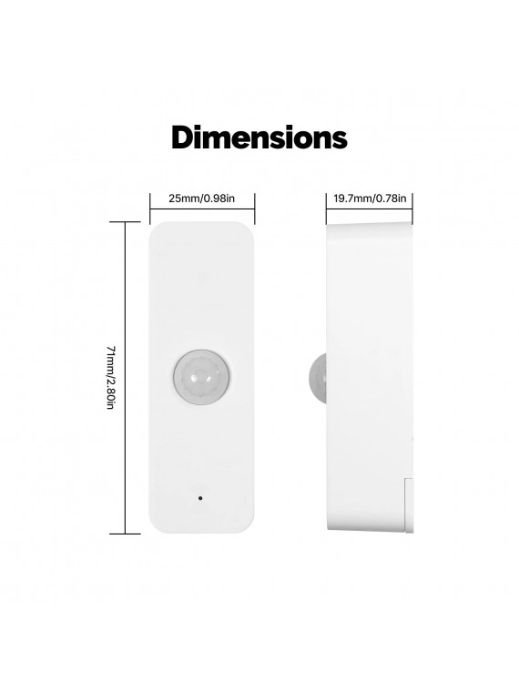 Moes "ZSS-P01-PIR-A-EN" - Détecteur de mouvement PIR ZigBee - Compatible Tuya Smart Life et Lidl Hom