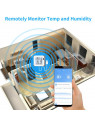 Moes "WSS-FL-TH16-WH-EN" - Capteur de température et d'humidité WiFi avec écran - Compatible Tuya Smart Life et Lidl Home