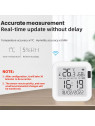 Moes "WSS-FL-TH16-WH-EN" - Capteur de température et d'humidité WiFi avec écran - Compatible Tuya Smart Life et Lidl Home