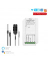 Moes "WM-103-MS" - Module WiFi contacteur deux relais + sondes filaires de température et d'humidité - Compatible Tuya
