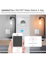 Moes "WK-FR16M-XX-MS" - Prise WiFi murale encastrée 16A connectée avec mesure de conso - Compatible Tuya, Google Home et Alexa