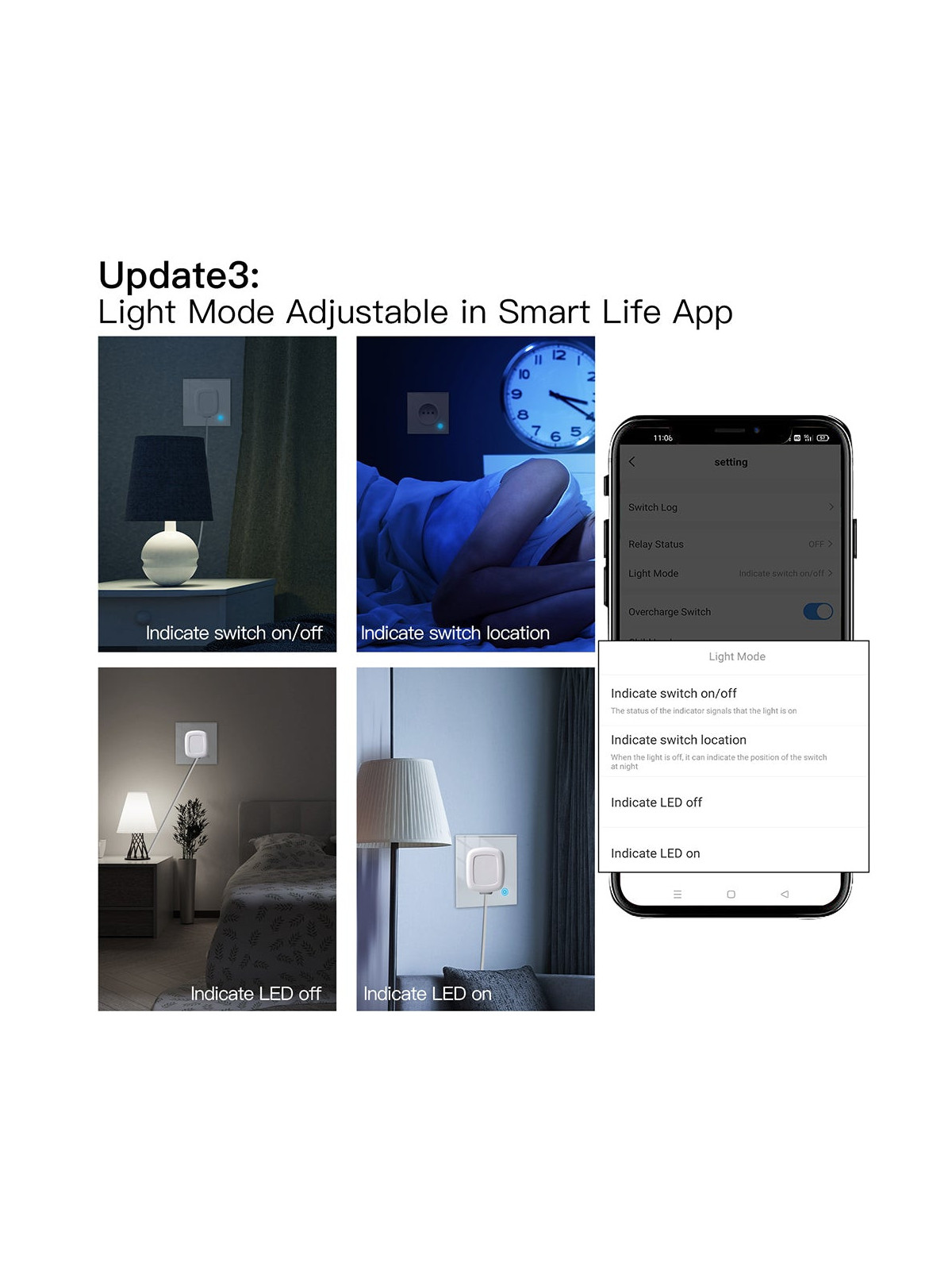 Moes "WK-FR16M-XX-MS" - Prise WiFi murale encastrée 16A connectée avec mesure de conso - Compatible Tuya, Google Home et Alexa