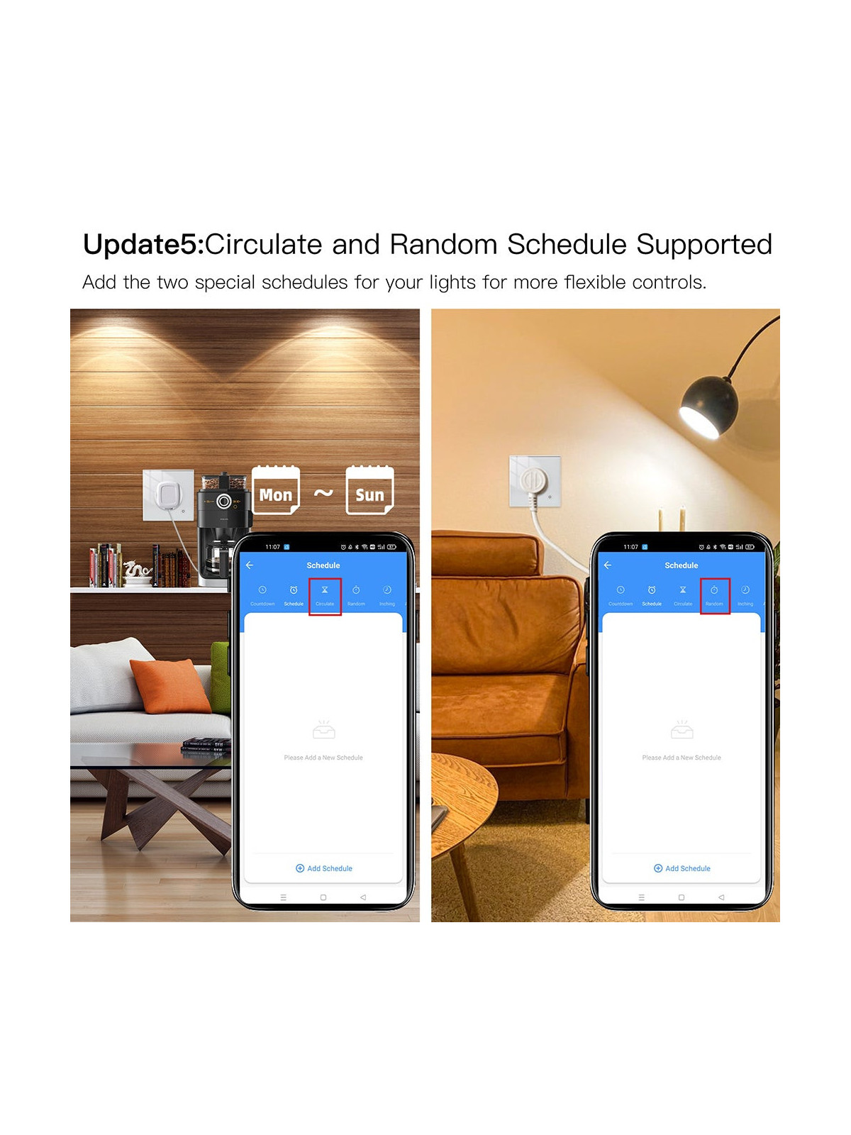 Moes "WK-FR16M-XX-MS" - Prise WiFi murale encastrée 16A connectée avec mesure de conso - Compatible Tuya, Google Home et Alexa