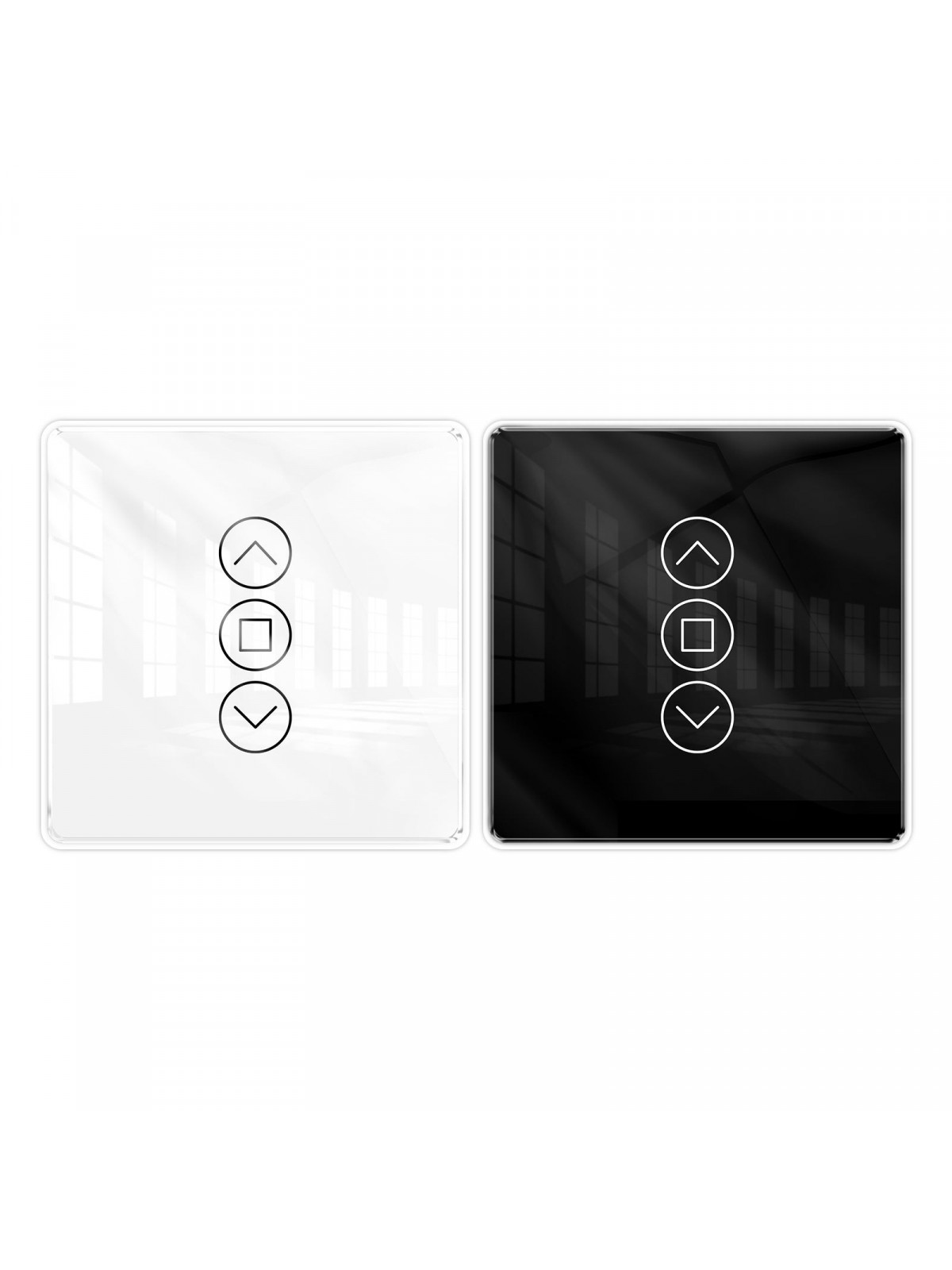 Moes "WS-V-EUC-3D-XX-MS" - Interrupteur WiFi tactile pour volet roulant - Compatible Tuya Smart Life, Google Home et Alexa