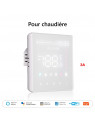 Moes "WHT-S01-GC-XX-MS" - Thermostat tactile contact sec WiFi pour chaudière - Compatible Tuya Smart Life, Lidl Home