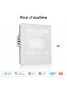 Moes "WHT-S01-GC-XX-MS" - Thermostat tactile contact sec WiFi pour chaudière - Compatible Tuya Smart Life, Lidl Home