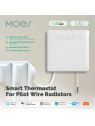 Moes "WHT-PT01-M-EN" - Thermostat WiFi programmable pour Fil Pilote + Mesure de conso - Compatible Tuya, Google et Alexa