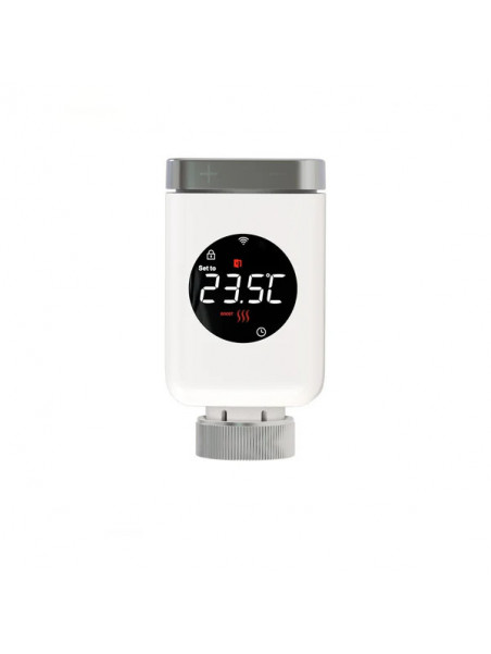 Moes "WTRV-801-MS" - Tête thermostatique WiFi - Compatible Tuya Smart Life, Lidl Home,  Google Home, Amazon Alexa