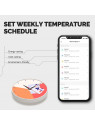 Moes "WHT-009-GC-XX-MS" - Thermostat contact sec WiFi pour chaudière - Compatible Tuya Smart Life, Google Home et Alexa