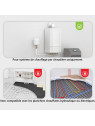 Moes "WHT-009-GC-XX-MS" - Thermostat contact sec WiFi pour chaudière - Compatible Tuya Smart Life, Google Home et Alexa
