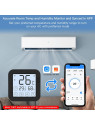 Moes "WR-FL-S16-BK-MS" - Thermostat WiFi pour climatiseur IR - Capteur de température et d'humidité avec écran - Compatible Tuya Moes "WR-FL-S16-BK-MS" - Thermostat WiFi pour climatiseur IR - Capteur de température et d'humidité avec écran - Compatible Tuya