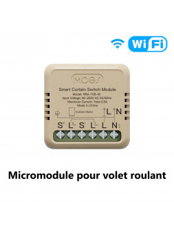 Moes "WM-108-M-MS" - Micromodule WiFi pour volet roulant - Compatible Tuya Smart Life, Lidl Home, Google Home et Amazon Alexa