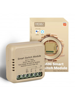 Moes "WM-104-M-MS" - Micromodule WiFi relai ON/OFF 10A - Compatible Tuya Smart Life, Google Home et Amazon Alexa