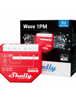 Qubino Shelly "Wave 1PM" - Micromodule 1 relais 16A Z-Wave+ série 800 avec mesure de consommation
