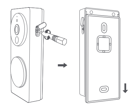 Installation de la batterie du Xiaomi Aqara SVD-C03