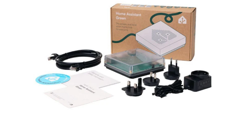 Contenu de la box domotique Home Assistant Green