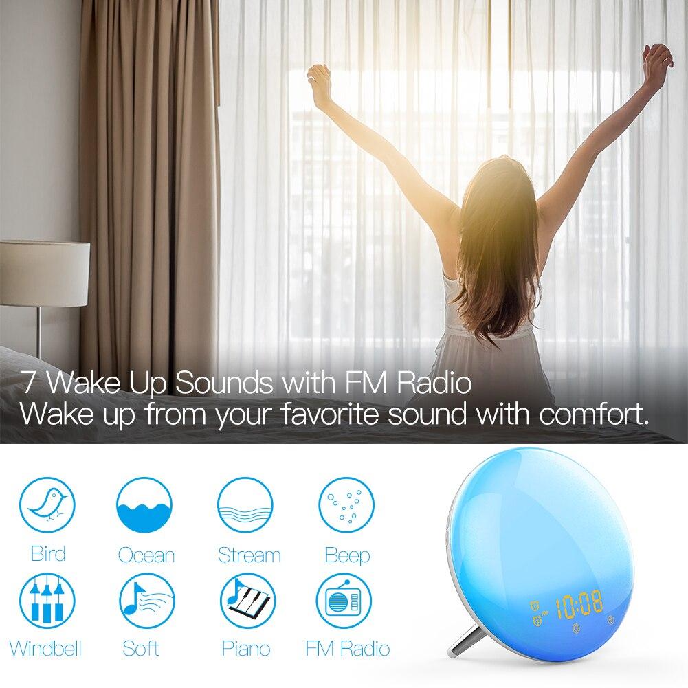 7 sons naturels avec le réveil WiFi Moes WB-JK-AC-C-EN