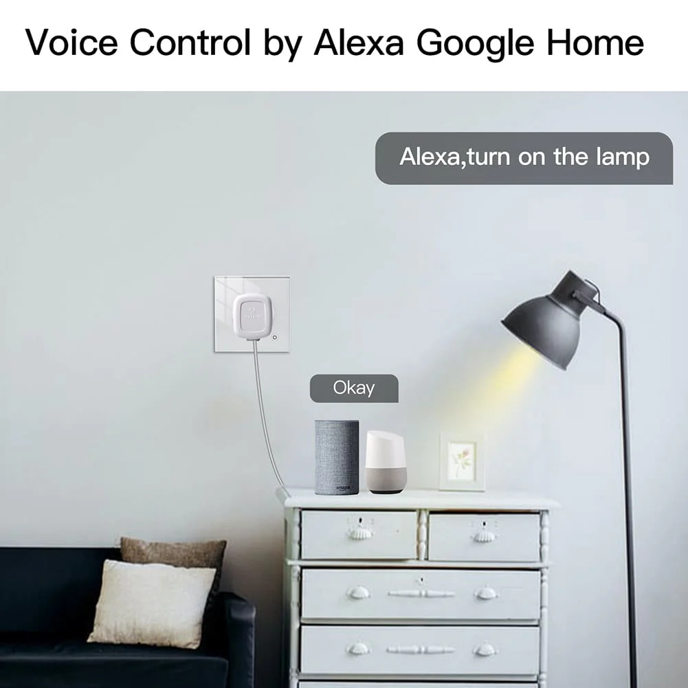 Compatible avec les assistans vocaux avec la prise encastrée 16A WiFi Moes WK-FR16M-XX-MS