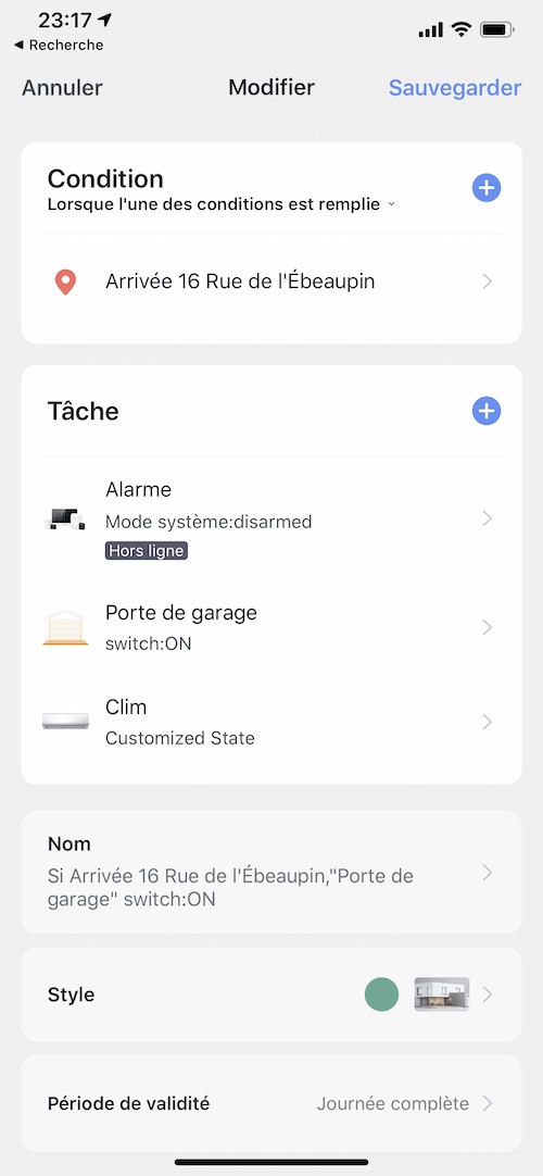 Screen Tuya Smart Life pour le contrôleur WiFi pour commande de porte de garage Moes WM-102-EU-MS_1