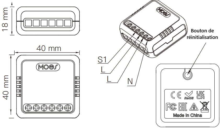 Présentation du micromodule WiFi relais Moes WM-104-M-MS
