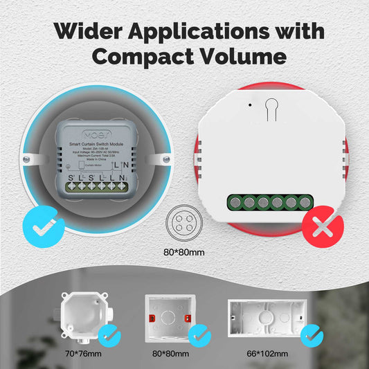Design élégant et gain de place avec le micromodule WiFi pour volet roulant WM-108-M-MS