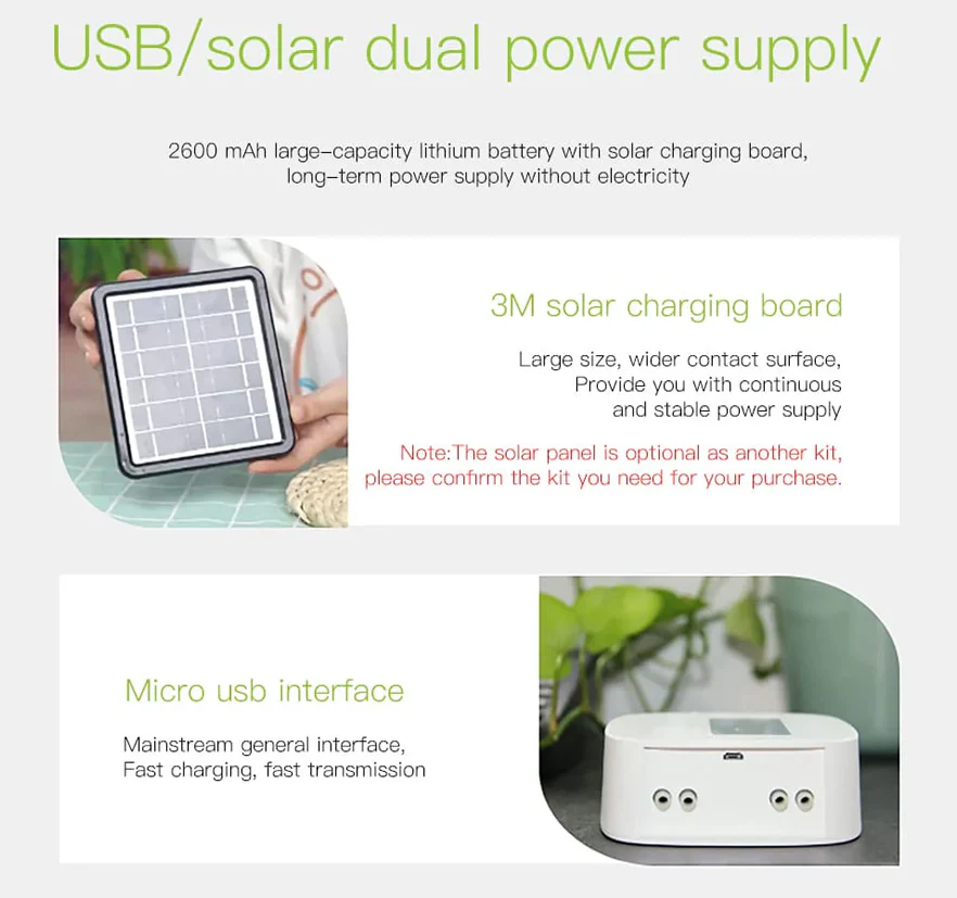 Système d’arrosage intelligent à double alimentation USB et solaire avec l'arroseur automatique WiFi Moes WWP-BY-908