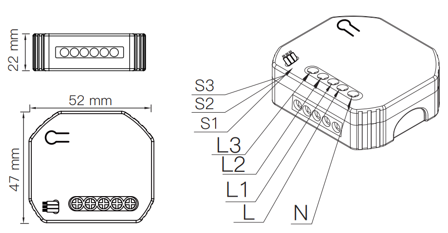 Présentation du micromodule triple relais ZigBee Moes ZM-104C-MS