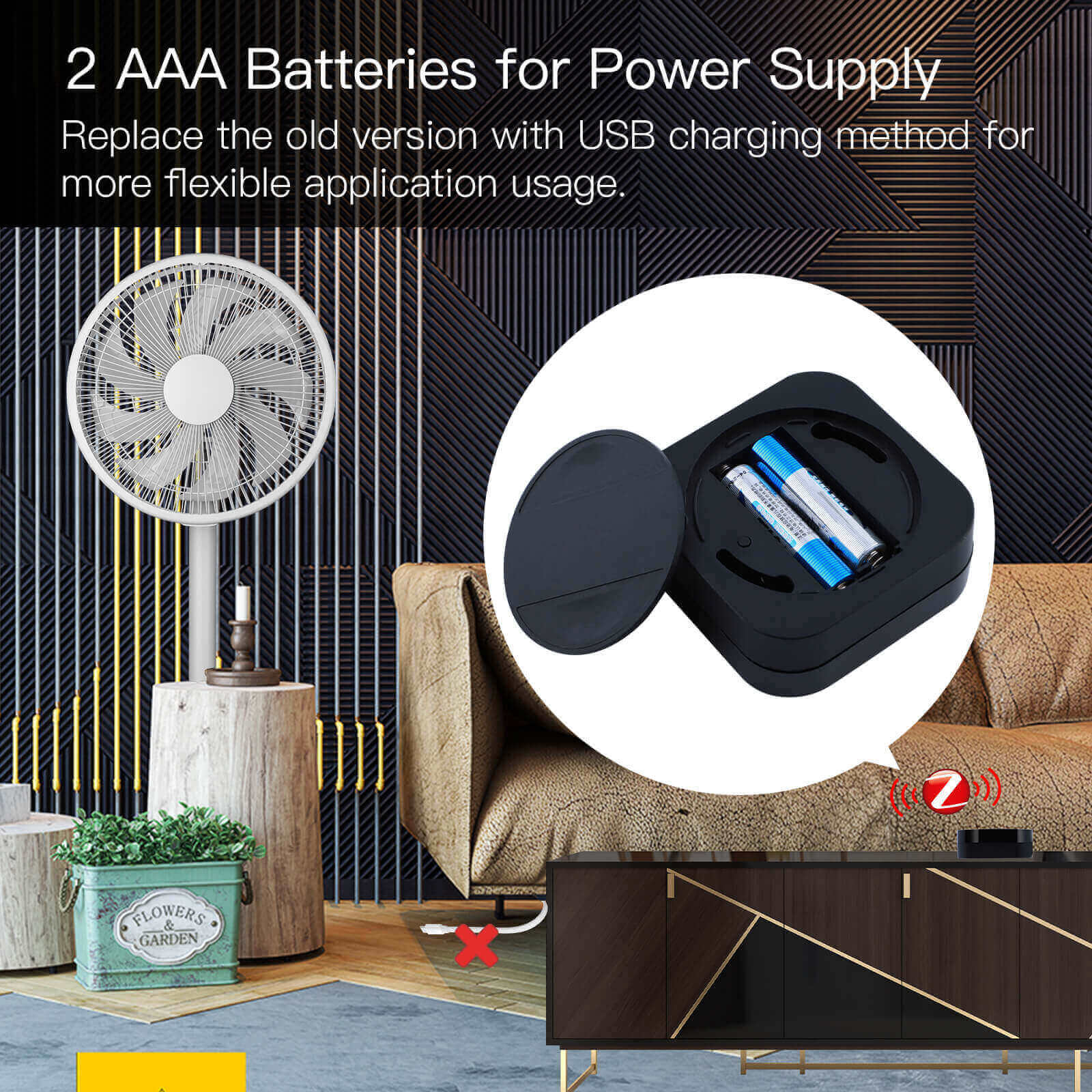 Utilisation flexible grâce à l'alimentation par piles avec la télécommande infrarouge ZigBee Moes ZR-X-R11-A-MS