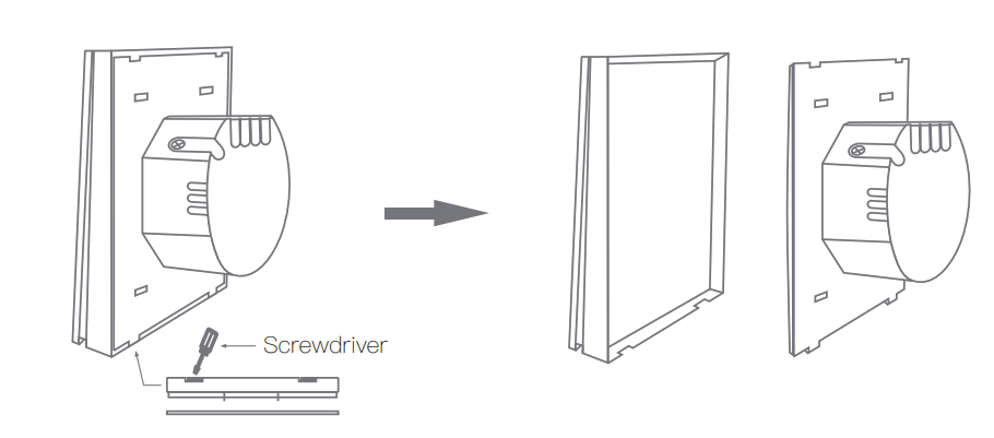 Installation de l'interrupteur pour volets roulants ZigBee Moes ZRS-EUC-3D-XX-MS