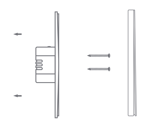 Installation de l'interrupteur pour volets roulants ZigBee Moes ZRS-EUC-3D-XX-MS