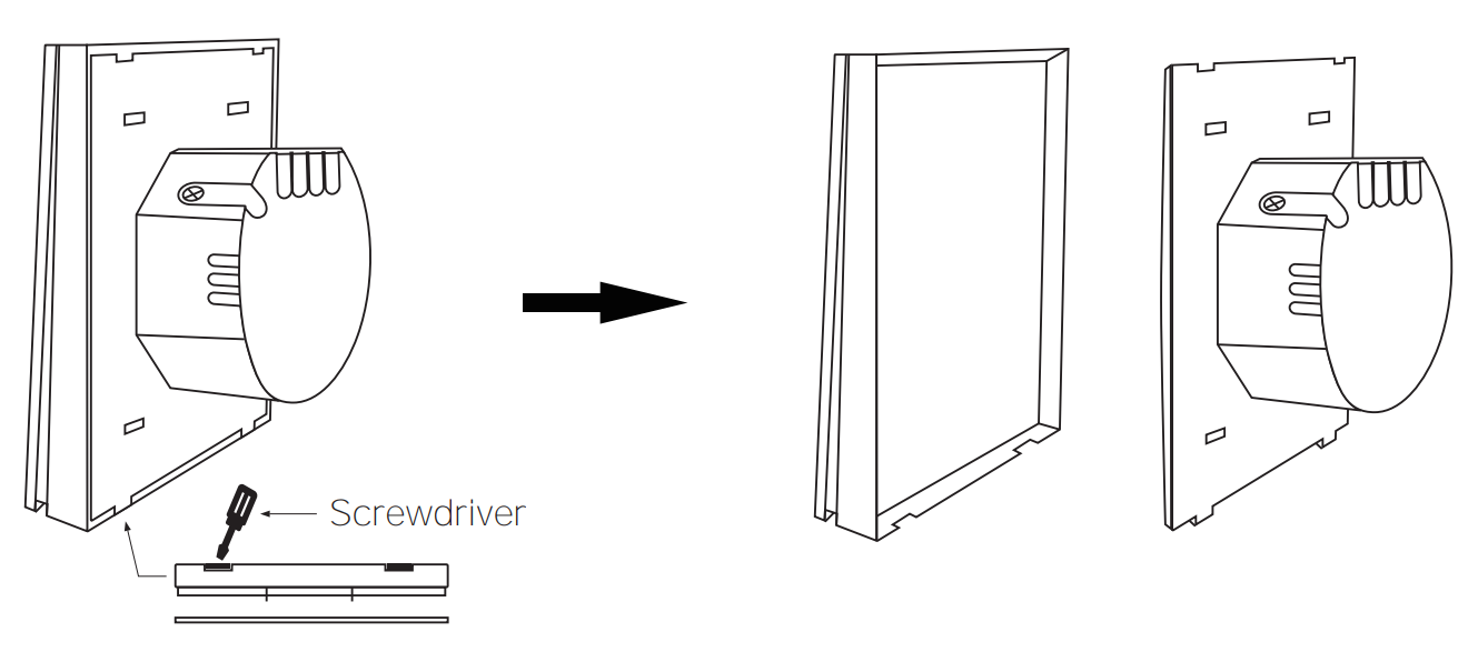 Installation de l'interrupteur pour éclairage ZigBee Moes ZS-EU1-XX-MS