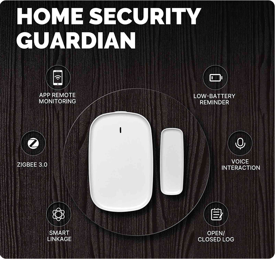 Fonctionnalités du détecteur d'ouverture de porte et fenêtre ZigBee Moes ZSS-S01-GWM-C-MS