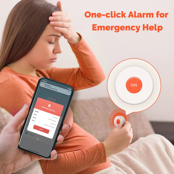 Alerte SOS instantanée et connectivité mobile avec le bouton d'urgence ZigBee Moes ZSS-Z-SOS-C-EN