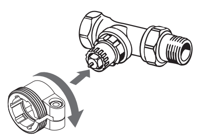 Installation adaptateur Danfoss RA de la tête thermostatique ZigBee Moes ZTRV-801-MS