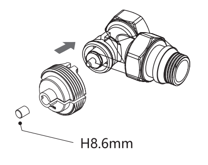 Installation adaptateur Giacomini de la tête thermostatique ZigBee Moes ZTRV-801-MS