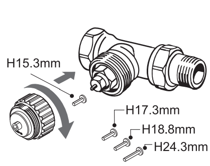 Installation adaptateur M28 de la tête thermostatique ZigBee Moes ZTRV-801-MS