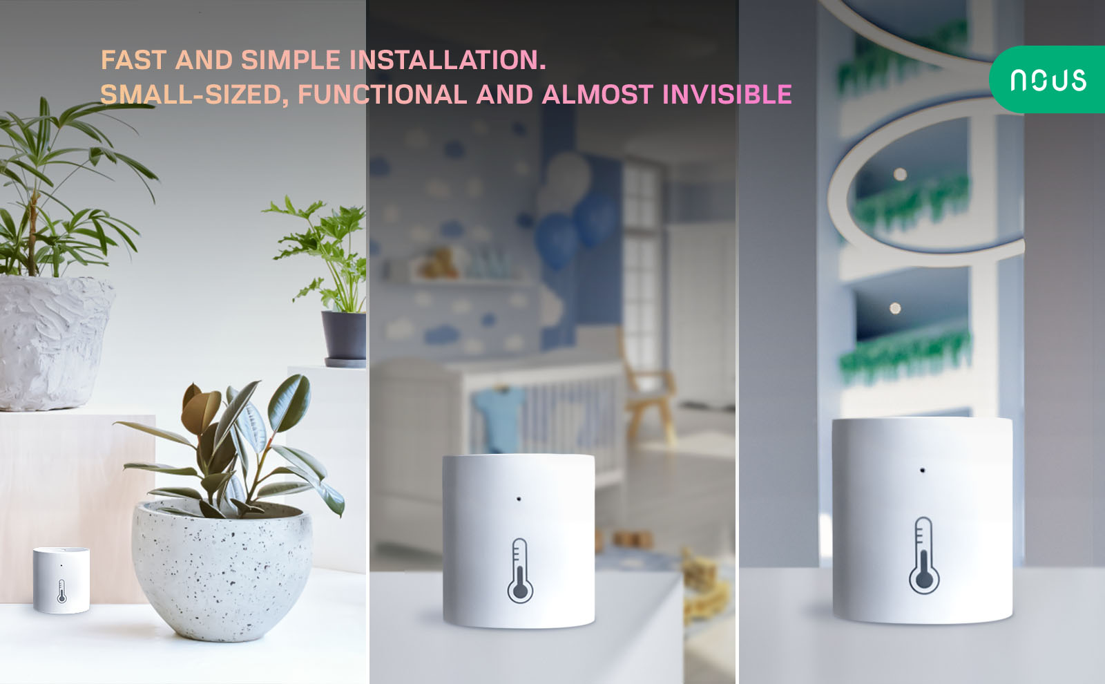 Petit, le capteur de température et d'humidité ZigBee NOUS E5