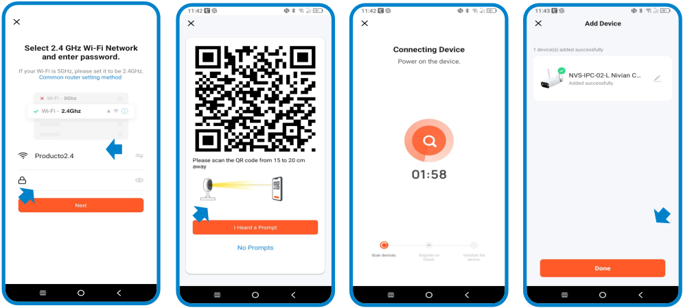 Connection de la caméra Nivian à l'application Tuya Smart Life