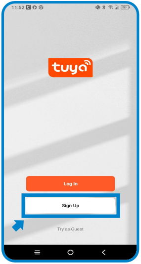 Création du compte Tuya Smart Life