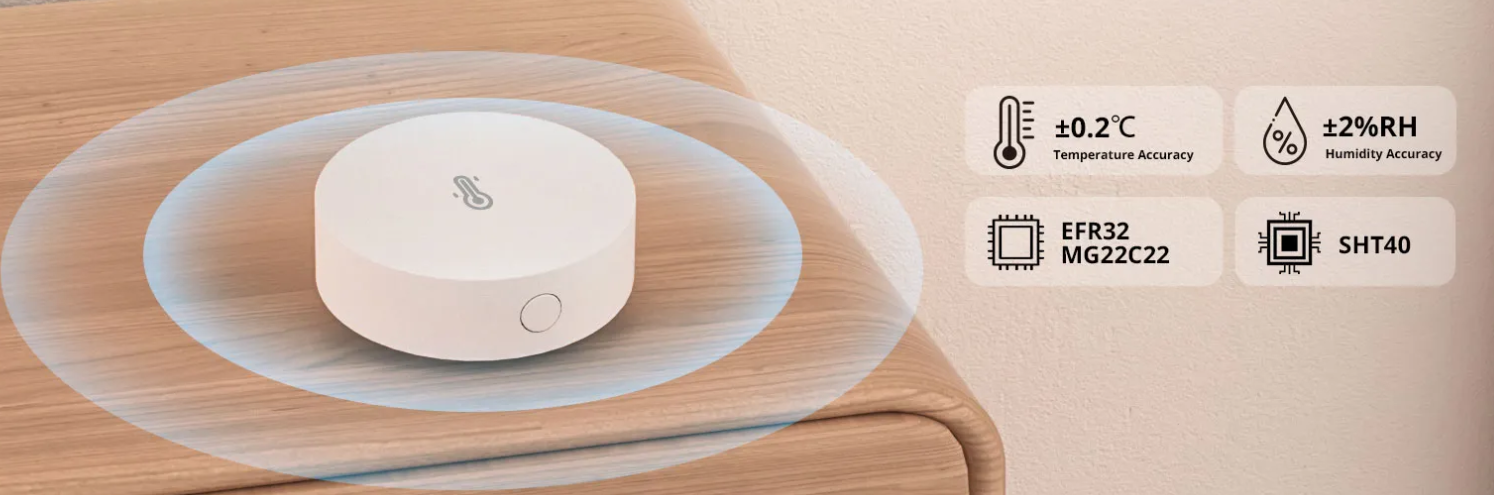 Haute précision des mesures du capteur de température et humidité ZigBee Sonoff SNZB-02P