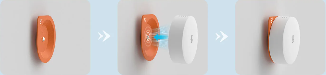 Montage à vis du capteur de température et humidité ZigBee Sonoff SNZB-02P