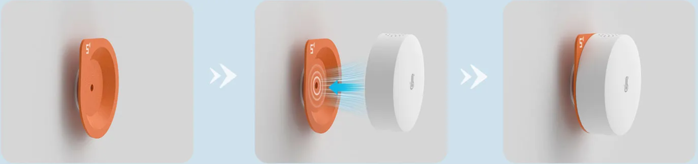 Montage 3M et métallique du capteur de température et humidité ZigBee Sonoff SNZB-02P