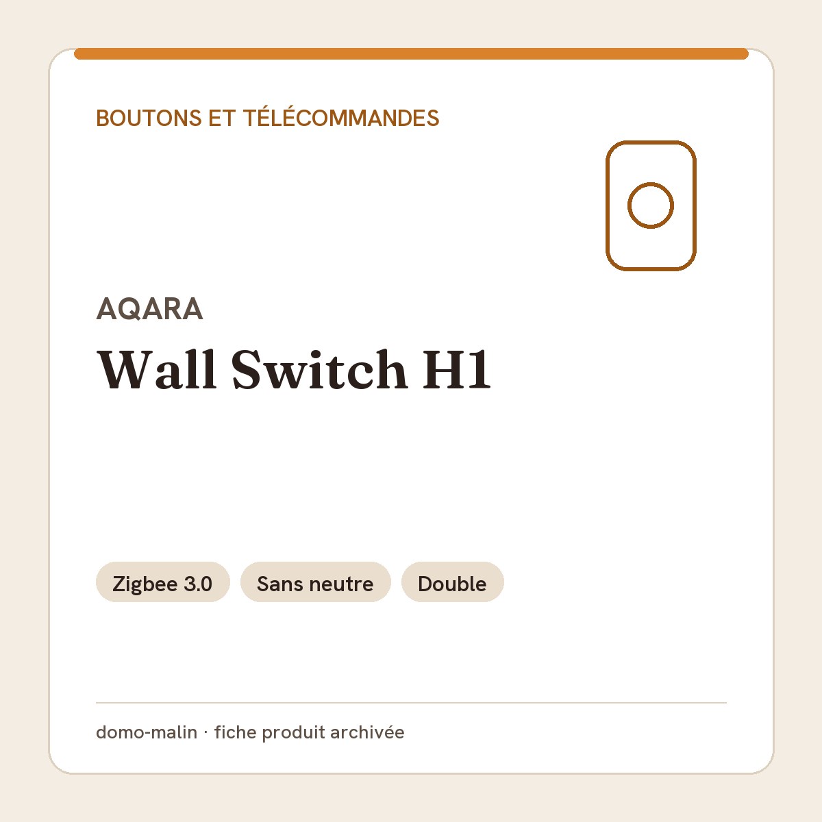 Aqara Smart Wall Switch H1 WS-EUK02