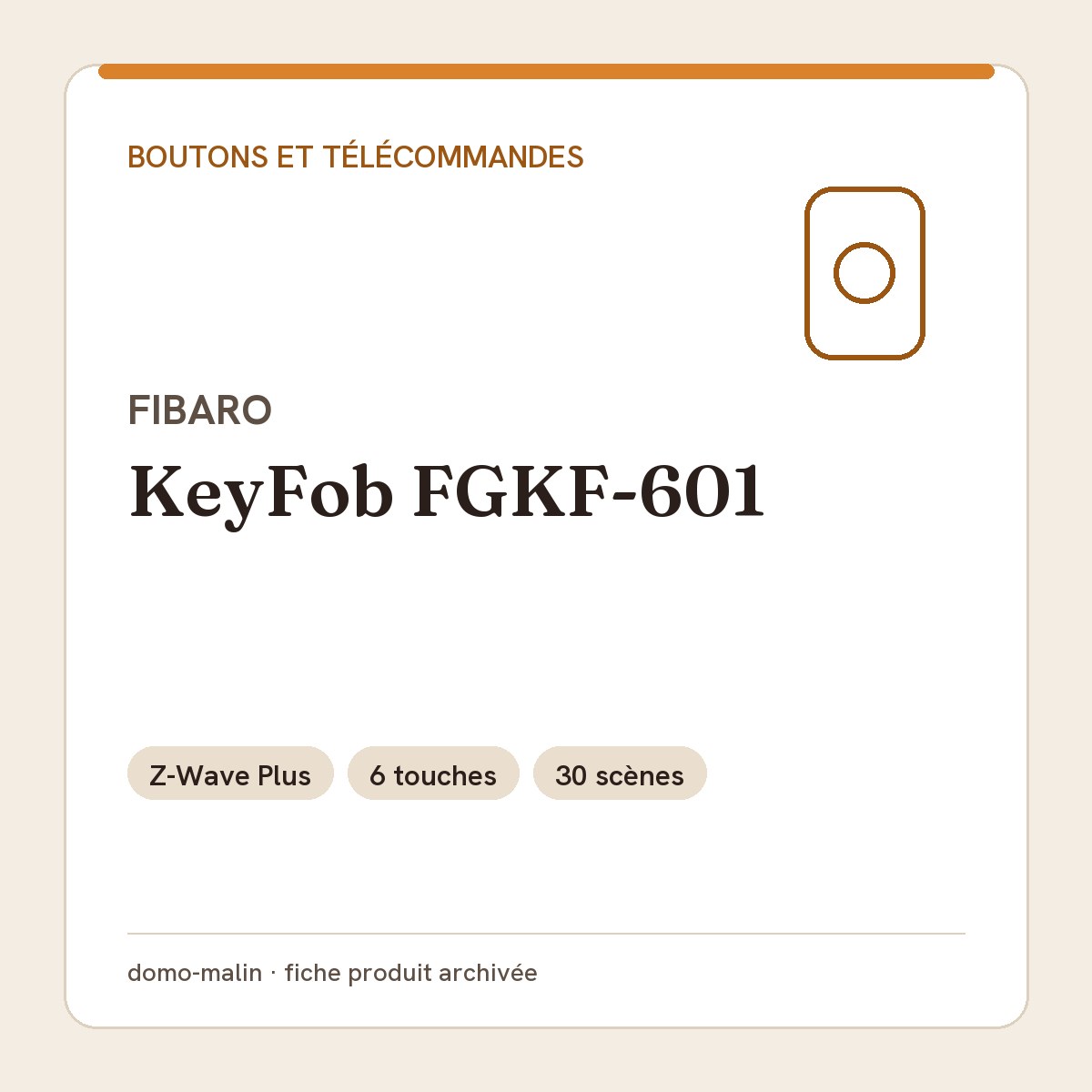 Fibaro KeyFob FGKF-601
