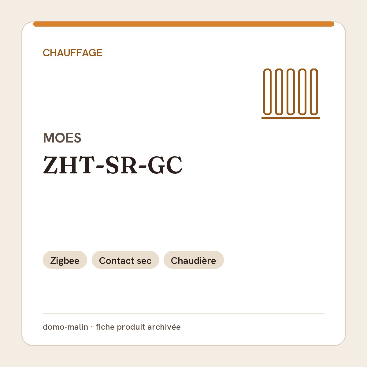 MOES ZHT-SR-GC